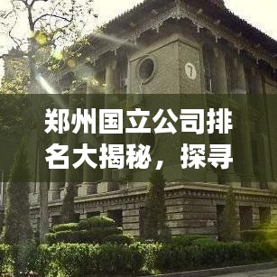 郑州国立公司排名大揭秘，探寻城市企业发展的新高度！