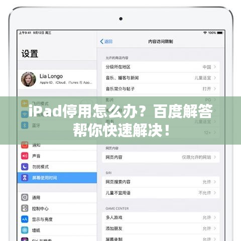 iPad停用怎么办?百度解答帮你快速解决!