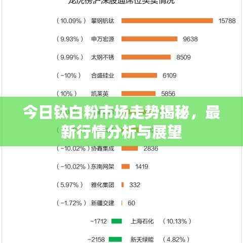 今日钛白粉市场走势揭秘，最新行情分析与展望