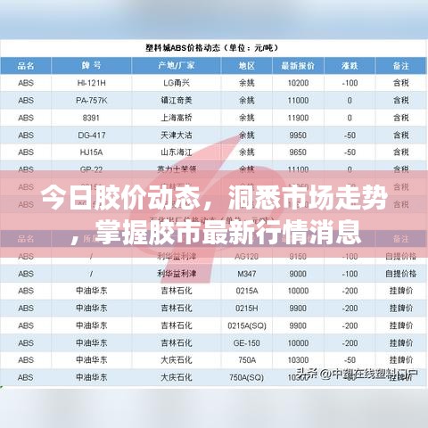 今日胶价动态，洞悉市场走势，掌握胶市最新行情消息