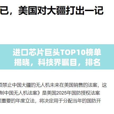 进口芯片巨头TOP10榜单揭晓，科技界瞩目，排名与实力一览无遗！