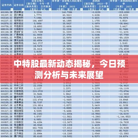 中特股最新动态揭秘,今日预测分析与未来展望