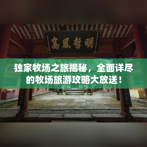 独家牧场之旅揭秘，全面详尽的牧场旅游攻略大放送！
