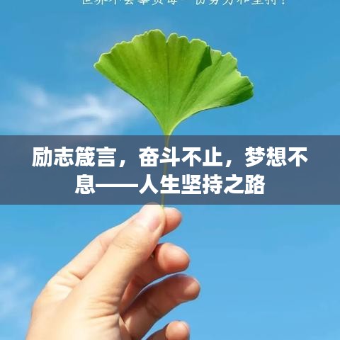 励志箴言，奋斗不止，梦想不息——人生坚持之路