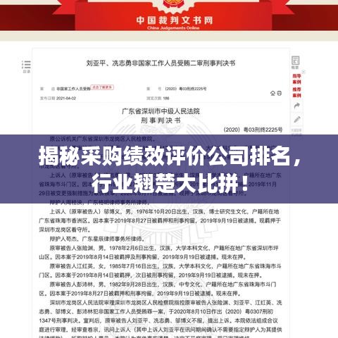 揭秘采购绩效评价公司排名，行业翘楚大比拼！