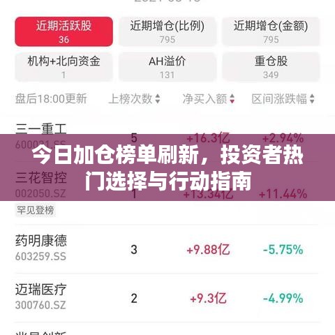 今日加仓榜单刷新，投资者热门选择与行动指南