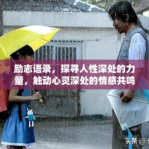 励志语录,探寻人性深处的力量,触动心灵深处的情感共鸣