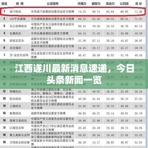 江西遂川最新消息速递，今日头条新闻一览