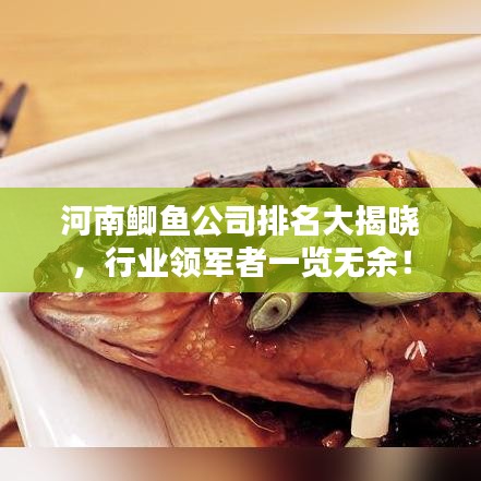 河南鲫鱼公司排名大揭晓，行业领军者一览无余！