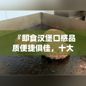 『即食汉堡口感品质便捷俱佳，十大排名榜单揭晓』