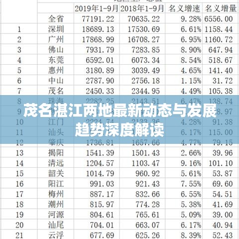 茂名湛江两地最新动态与发展趋势深度解读