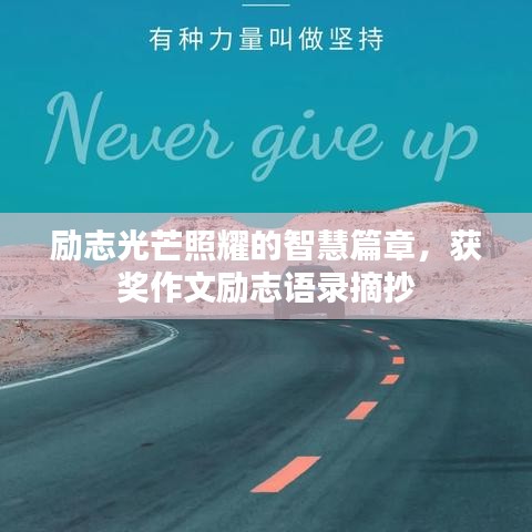 励志光芒照耀的智慧篇章，获奖作文励志语录摘抄