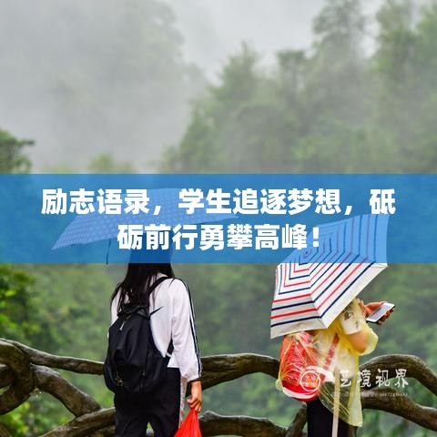 励志语录，学生追逐梦想，砥砺前行勇攀高峰！