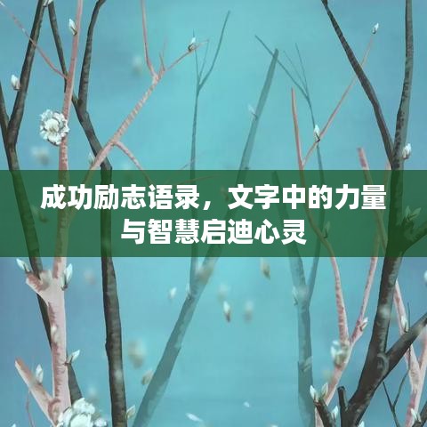 成功励志语录,文字中的力量与智慧启迪心灵