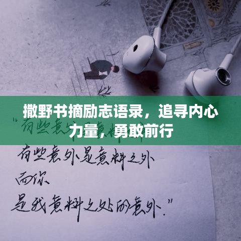 撒野书摘励志语录，追寻内心力量，勇敢前行