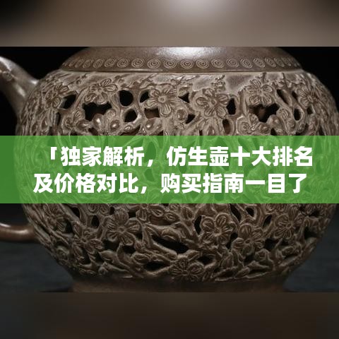 「独家解析，仿生壶十大排名及价格对比，购买指南一目了然」