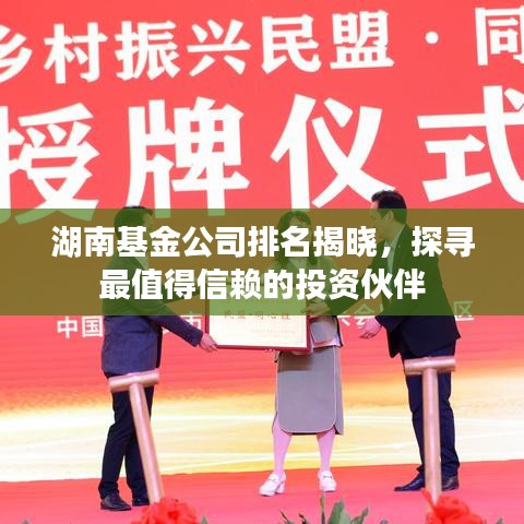 湖南基金公司排名揭晓，探寻最值得信赖的投资伙伴